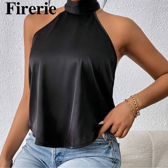 SHEIN Black Halter Tank Top - Picture 2 of 3